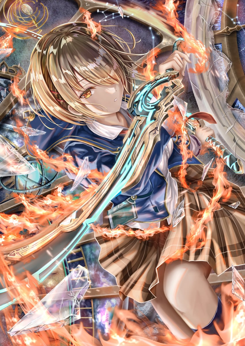 kayamori ruka (heaven burns red) drawn by kuroe_maruru
