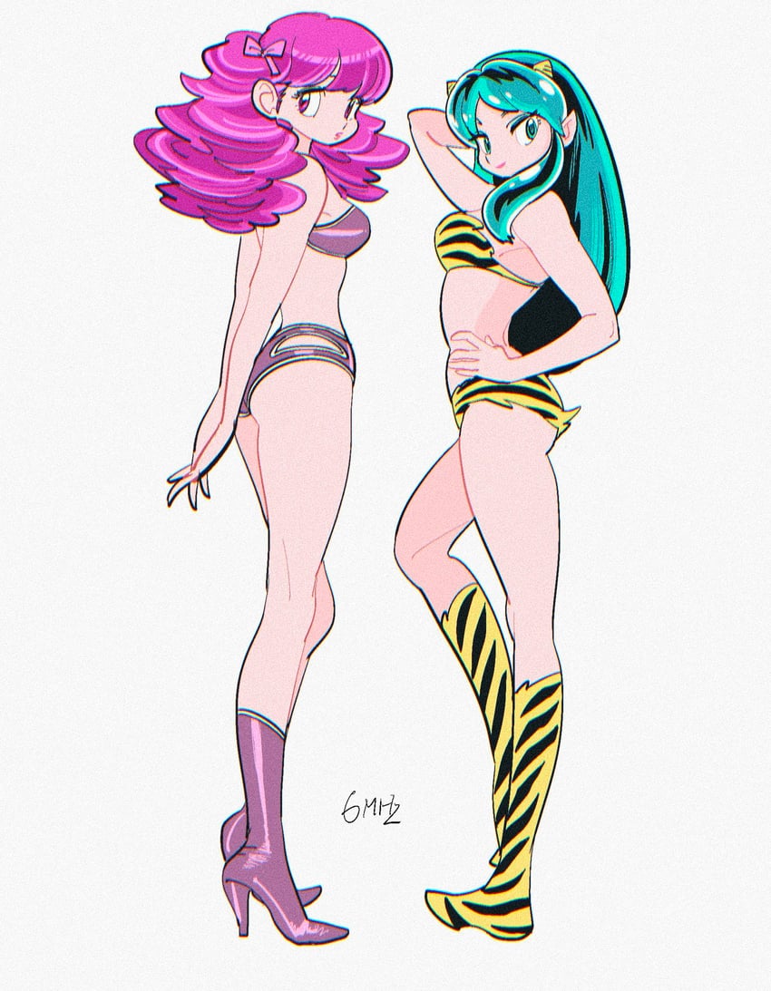 lum and ran (urusei yatsura) drawn by muda_rengou_to_ziggy_stardust