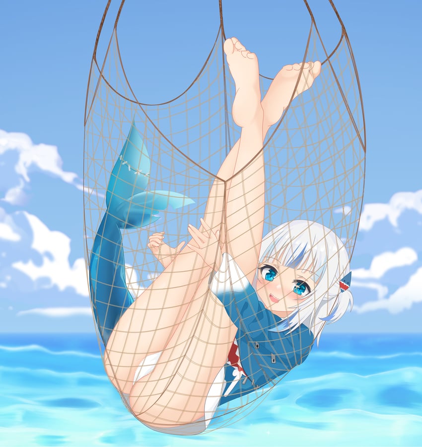 gawr gura (hololive and 1 more) drawn by tumy