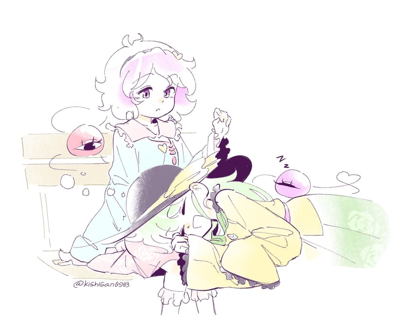 komeiji koishi and komeiji satori (touhou) drawn by satria_(knight-san)