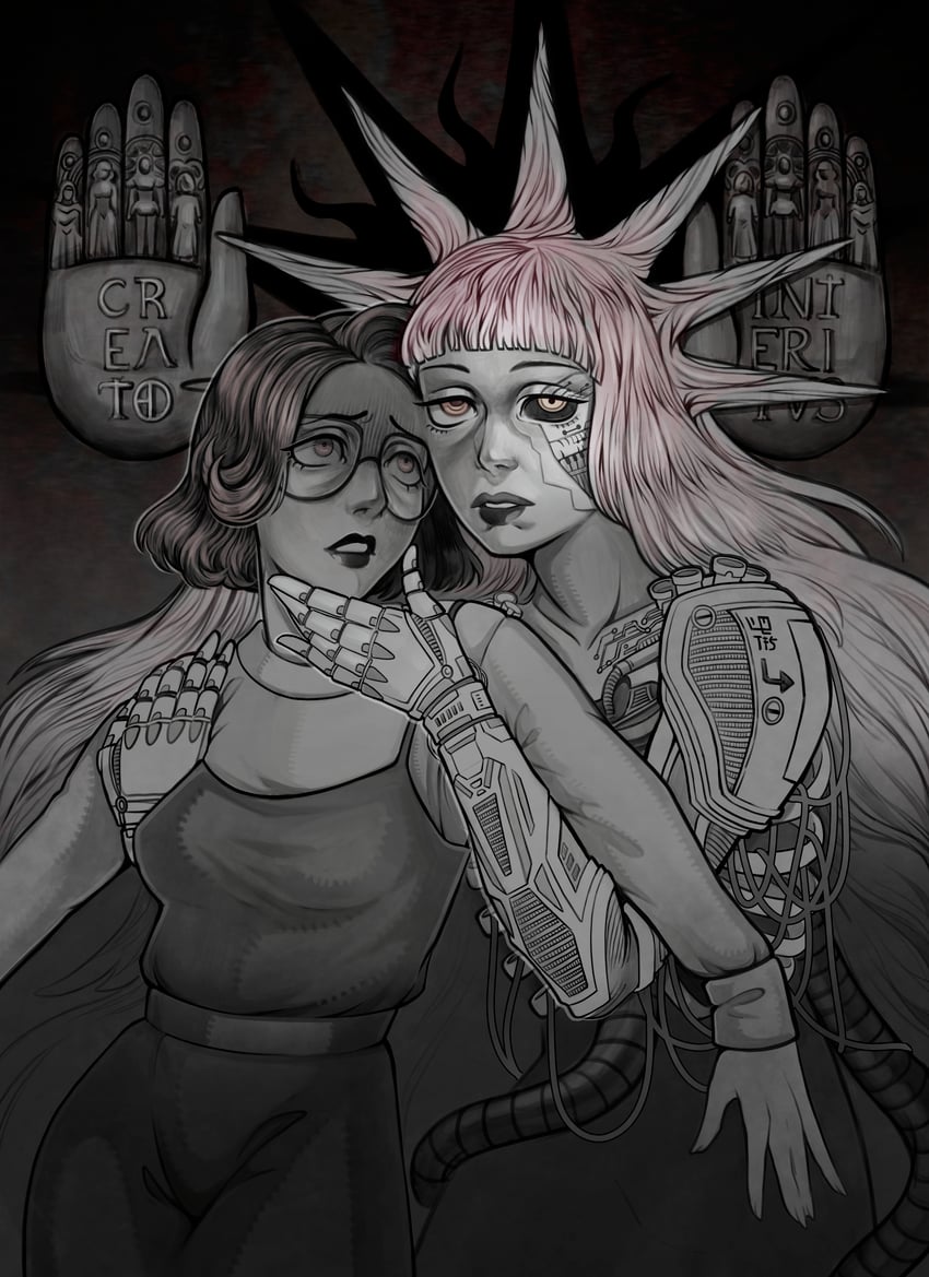 olivia and logic (fear & hunger and 1 more) drawn by tatjasng12