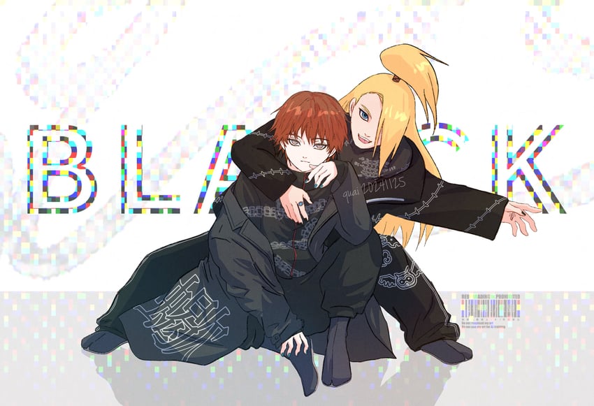 deidara and sasori (naruto and 1 more) drawn by miomu4