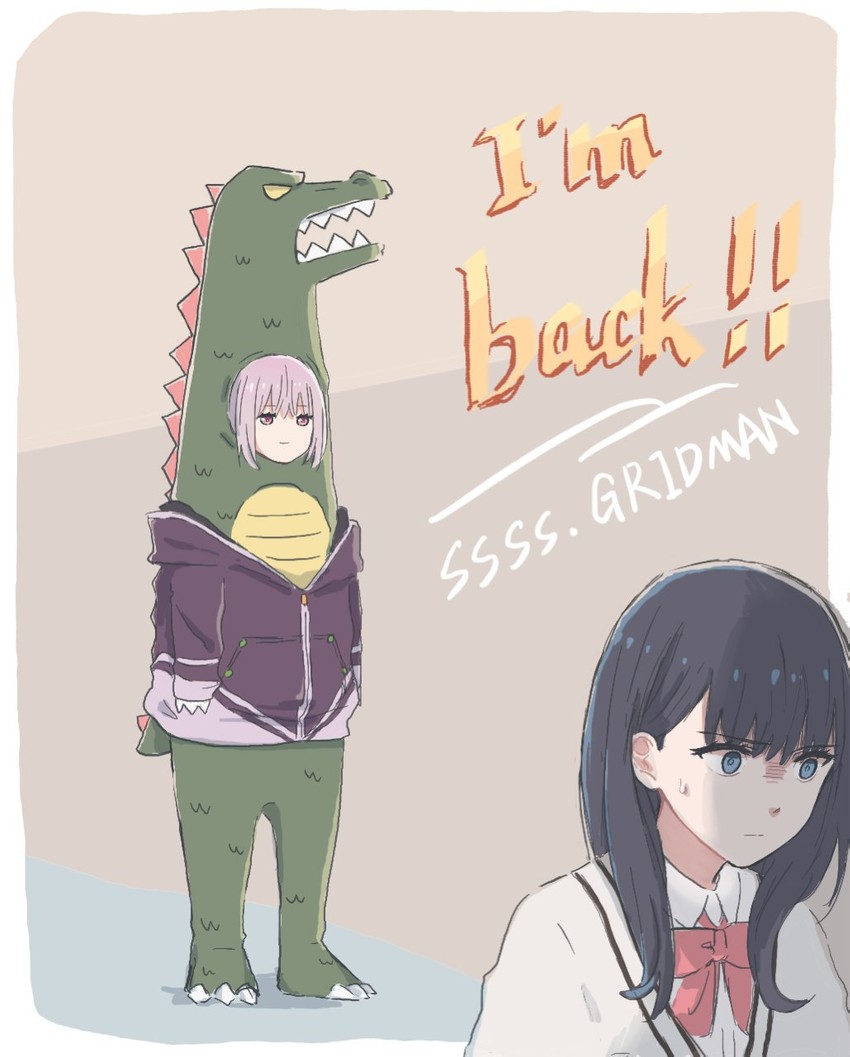 takarada rikka and shinjou akane (gridman universe and 1 more) drawn by lyy