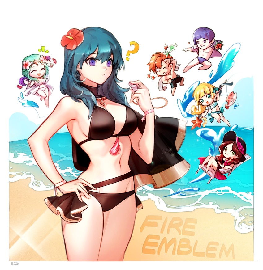 female byleth, dorothea arnault, ingrid brandl galatea, rhea, sylvain jose gautier, and 1 more (fire emblem and 2 more) drawn by silvercandy_gum