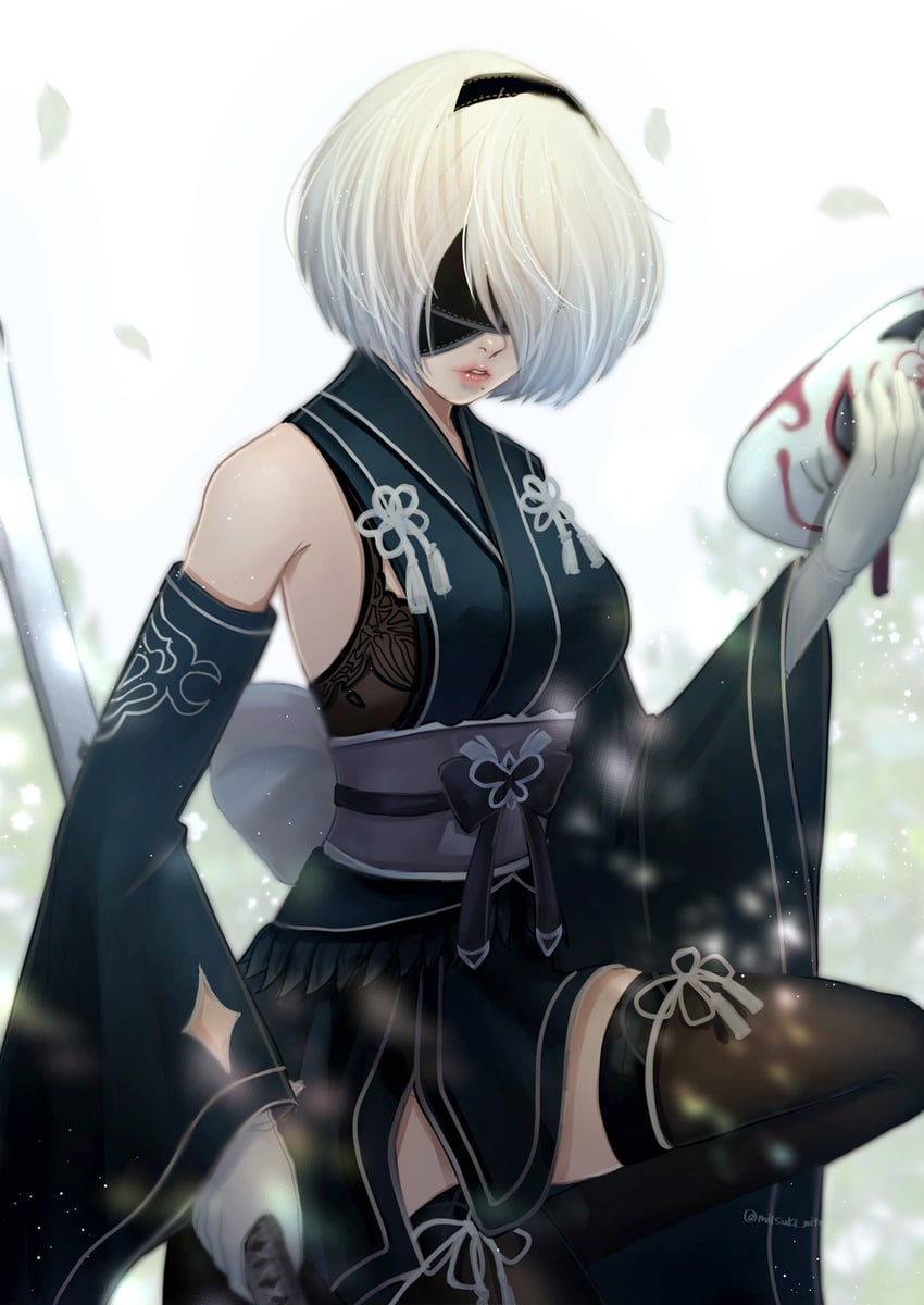 2b (nier and 1 more) drawn by mitsuki_nite