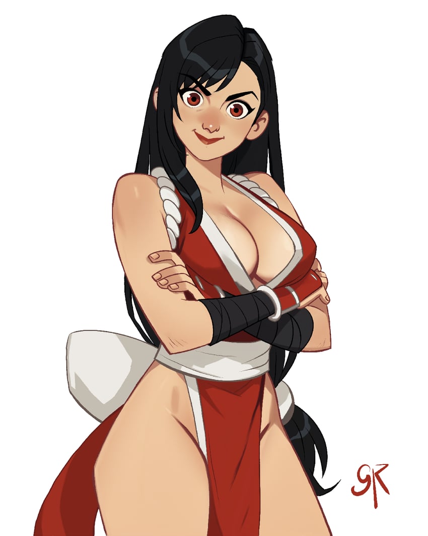 tifa lockhart and shiranui mai (final fantasy and 3 more) drawn by galmesh_rosewood