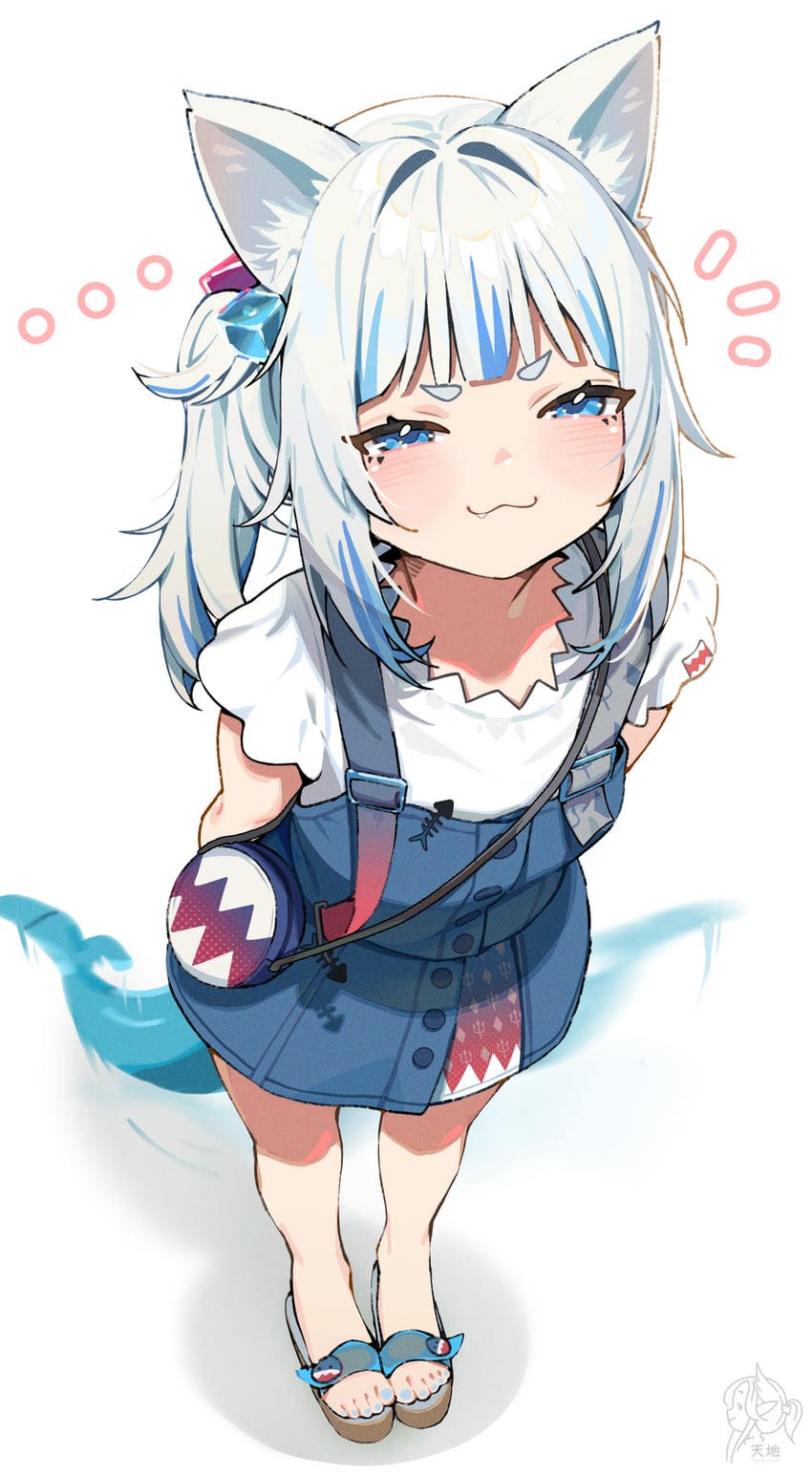 gawr gura (hololive and 1 more) drawn by tenchi_mayo
