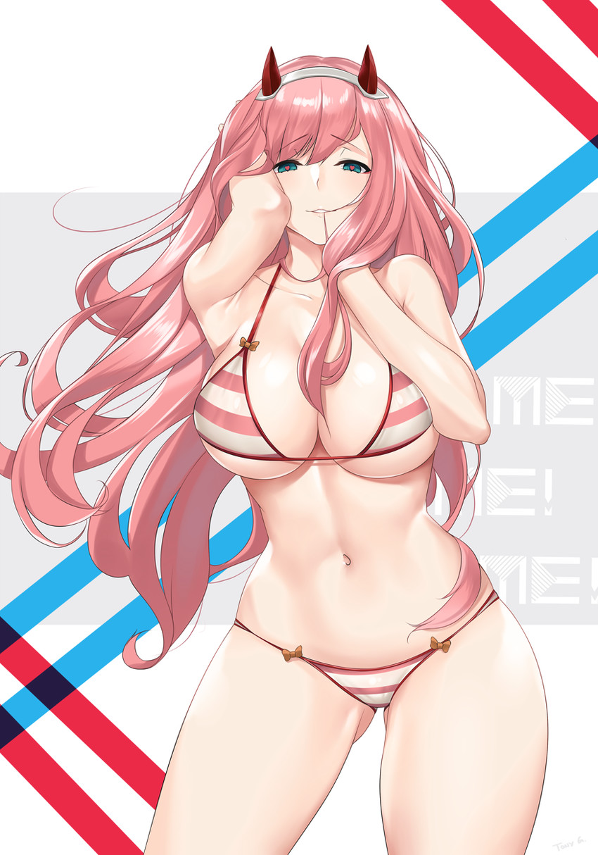 zero two (darling in the franxx and 1 more) drawn by tony_guisado