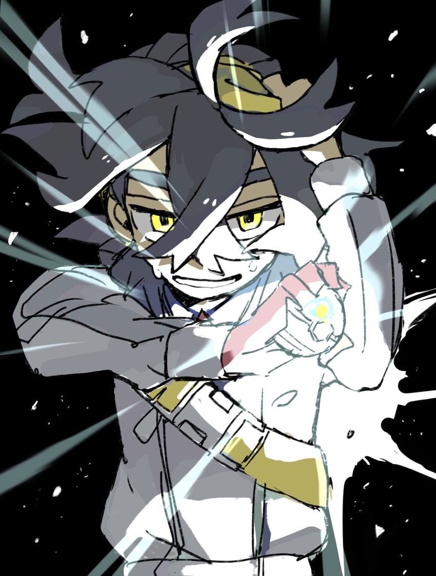 kieran (pokemon and 1 more) drawn by yusho_(ossm03)