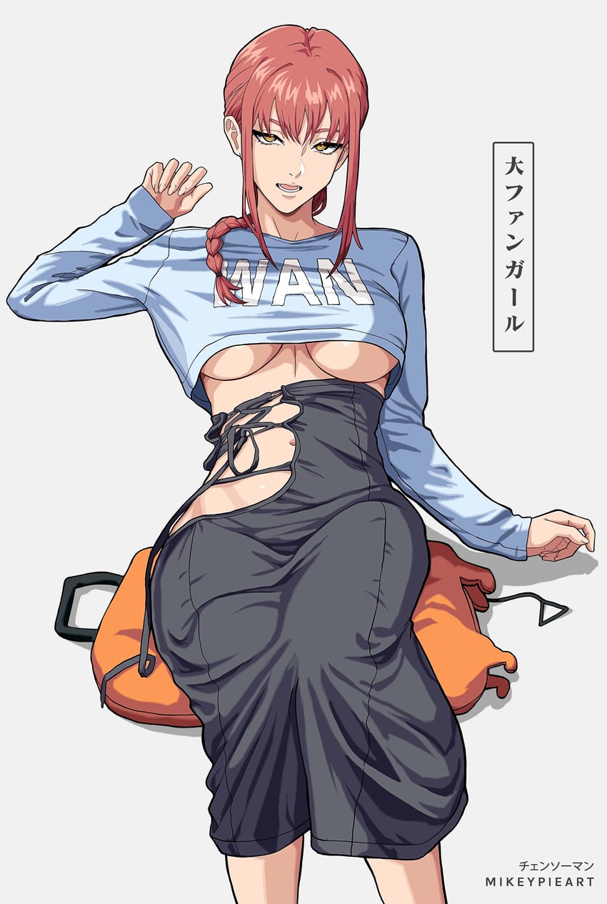 makima, pochita, and guitar little sister (chainsaw man) drawn by mikey_pie