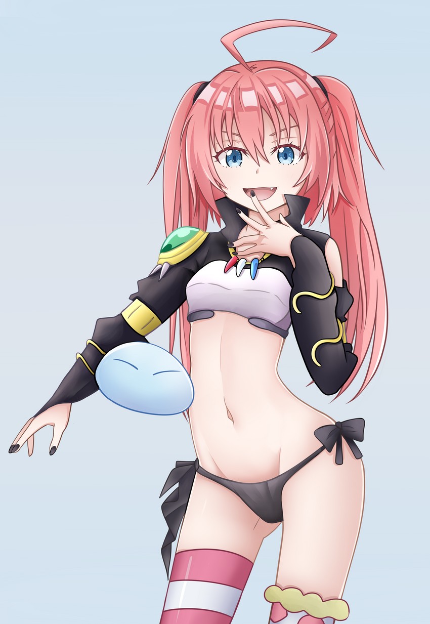 rimuru tempest and milim nava (tensei shitara slime datta ken) drawn by mahdi