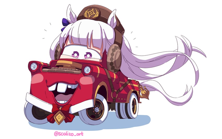 gold ship and tow mater (umamusume and 1 more) drawn by scalizo