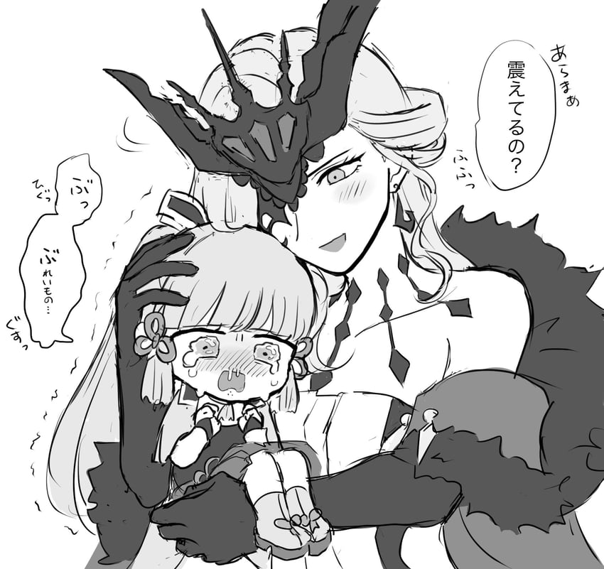 kamisato ayaka and signora (genshin impact) drawn by roku_s3