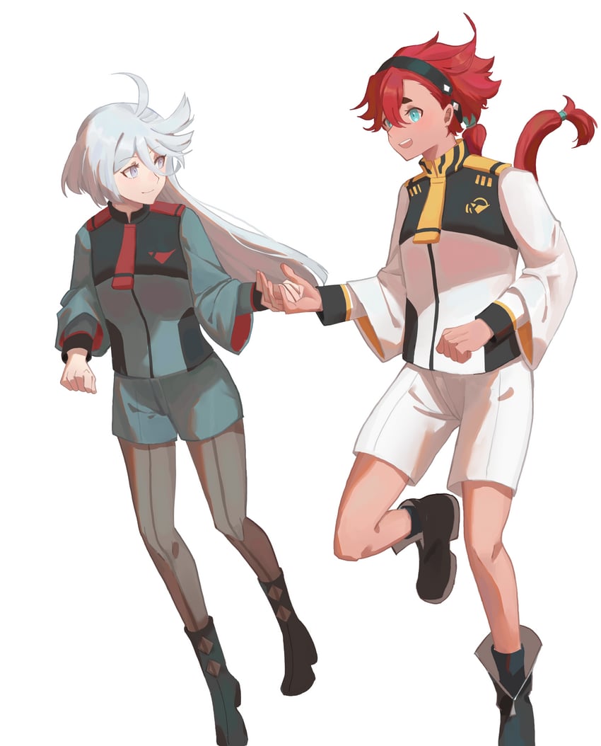 suletta mercury and miorine rembran (gundam and 1 more) drawn by r_bishh