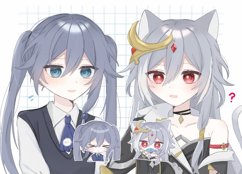fu hua and herrscher of sentience (honkai and 1 more) drawn by xtx_mercury