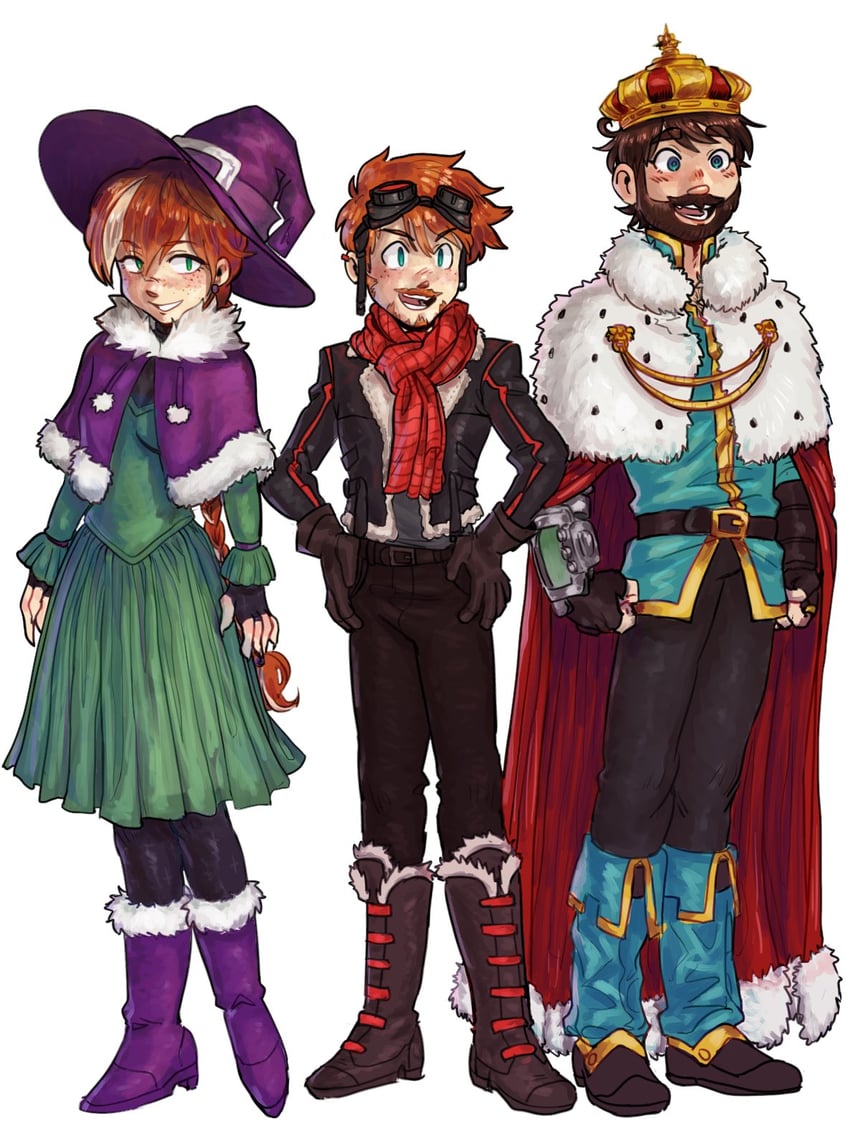 geminitay, fwhip, and mythicalsausage (minecraft youtube and 1 more) drawn by oxiwan