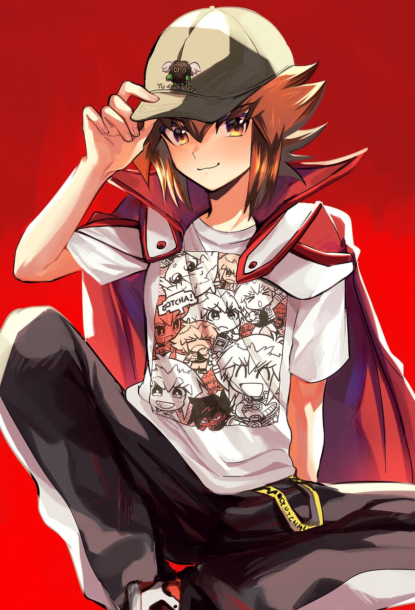 yuki judai, manjoume jun, and kuriboh (yu-gi-oh! and 1 more) drawn by sk816