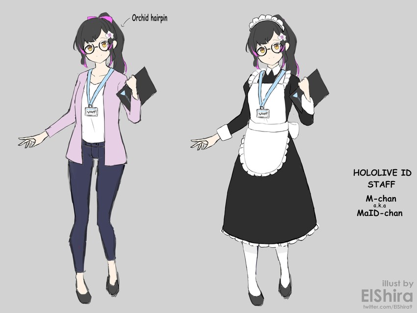 m-chan (hololive and 1 more) drawn by erushira