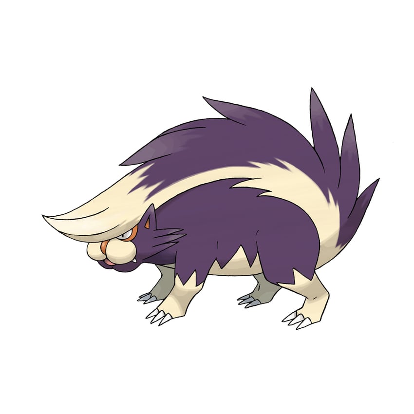 skuntank (pokemon and 1 more) drawn by sugimori_ken