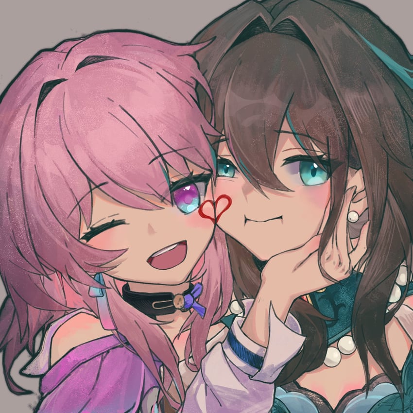 march 7th and ruan mei (honkai and 1 more) drawn by danshuangzeze