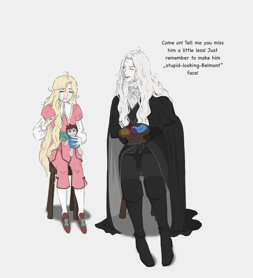 richter belmont, alucard, and maria renard (castlevania and 1 more) drawn by kamila34952232