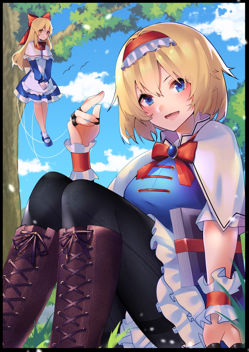 alice margatroid and shanghai doll (touhou) drawn by nikku_hikikomori