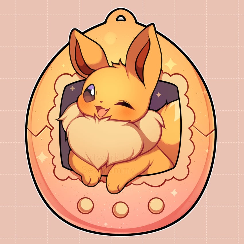 eevee (pokemon and 1 more) drawn by sevi_(seviyummy)