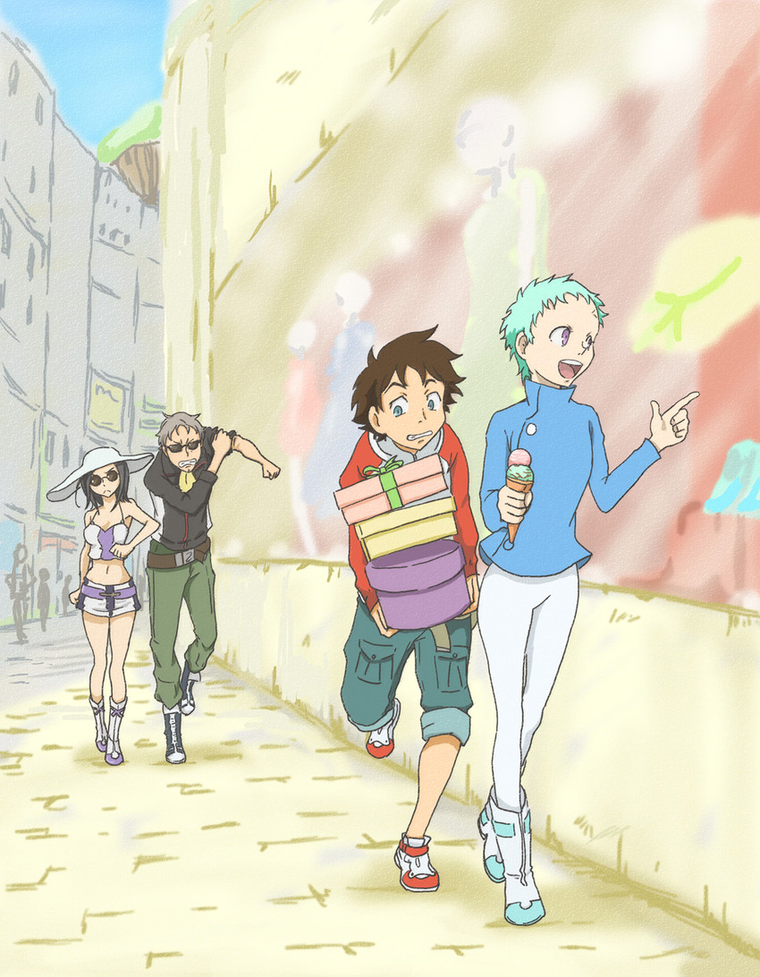 eureka, renton thurston, talho yuuki, and holland novak (eureka seven) drawn by hirasawa_meio