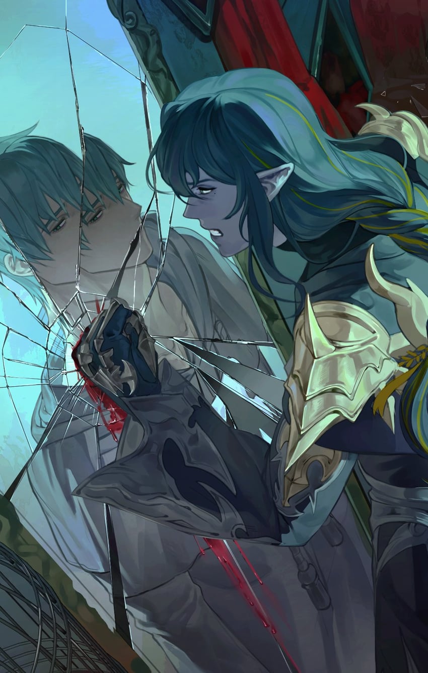 hermes and amon (final fantasy and 1 more) drawn by devilking_222
