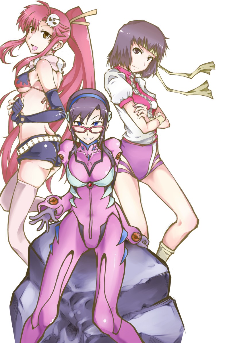 yoko littner, makinami mari illustrious, and takaya noriko (neon genesis evangelion and 5 more) drawn by kagami_uekusa