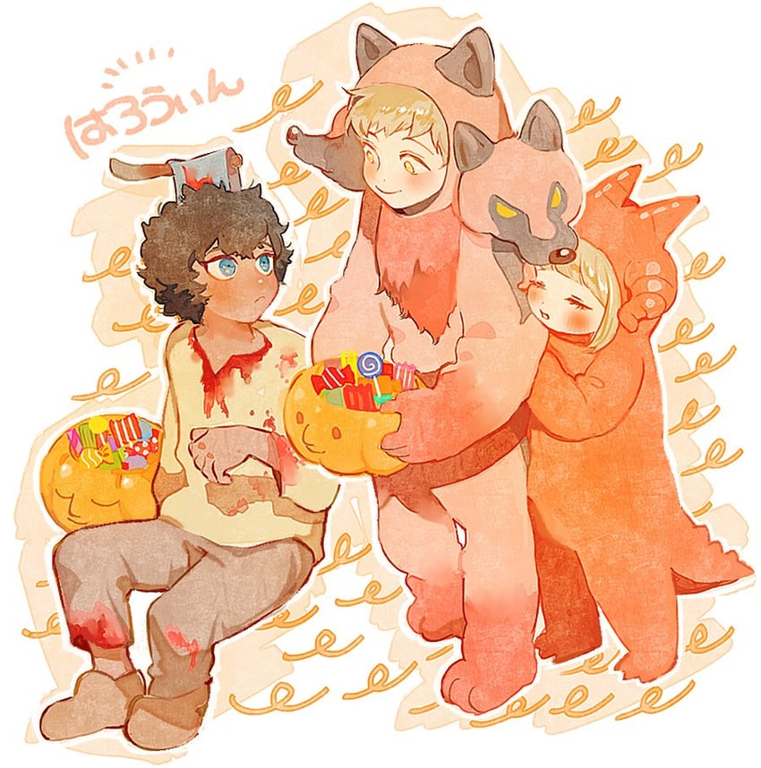 falin touden, laios touden, and kabru (dungeon meshi) drawn by gerende15