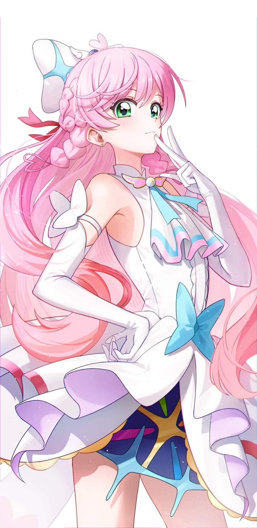 nijigaoka mashiro and cure prism (precure and 1 more) drawn by minchyae