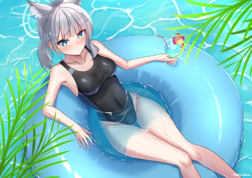 shiroko (blue archive) drawn by maru.selinn