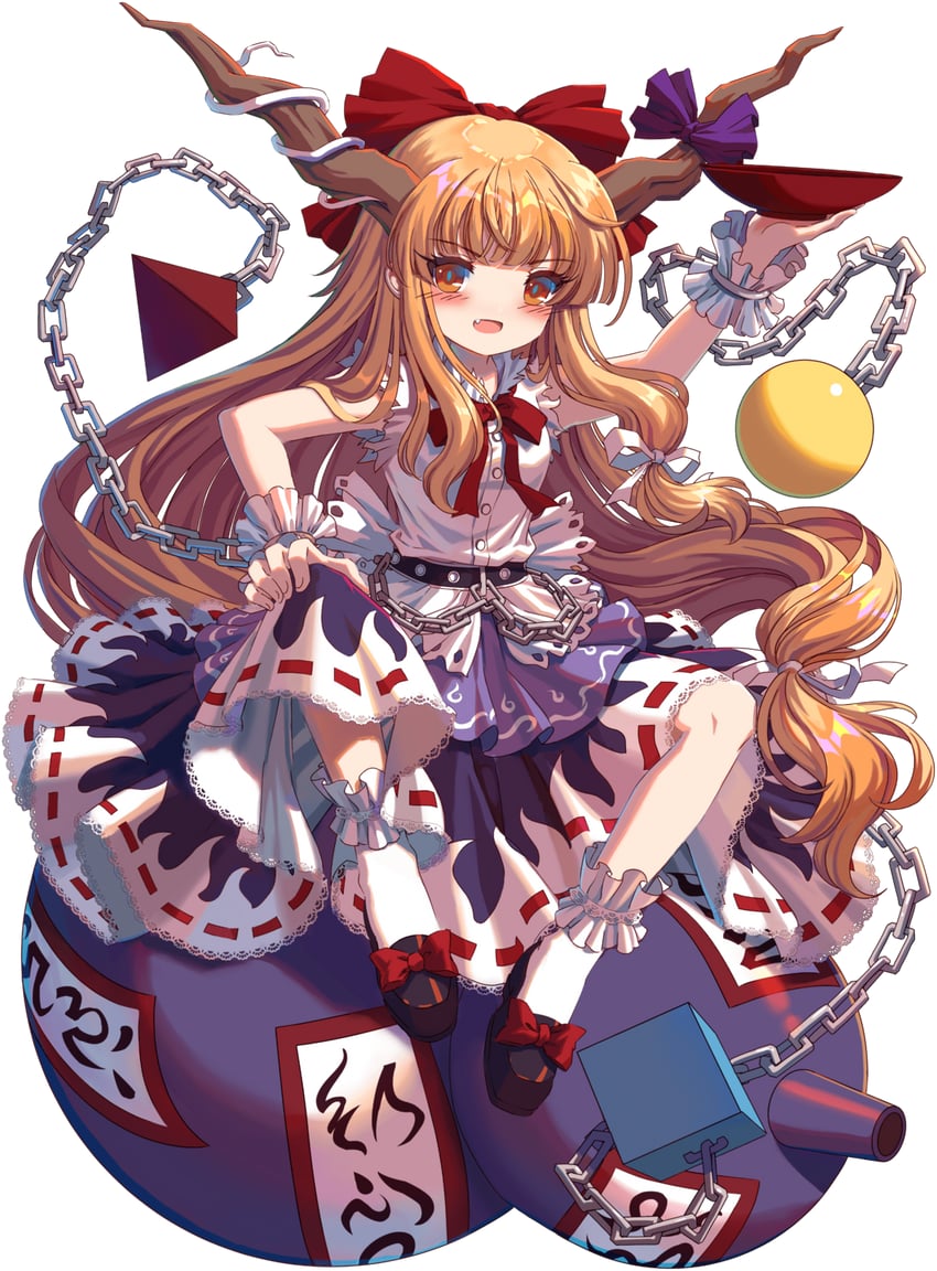 ibuki suika (touhou and 1 more) drawn by kumio