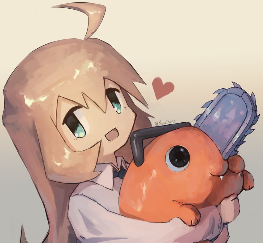 pochita and yuuri (chainsaw man and 1 more) drawn by nagilamagykalz