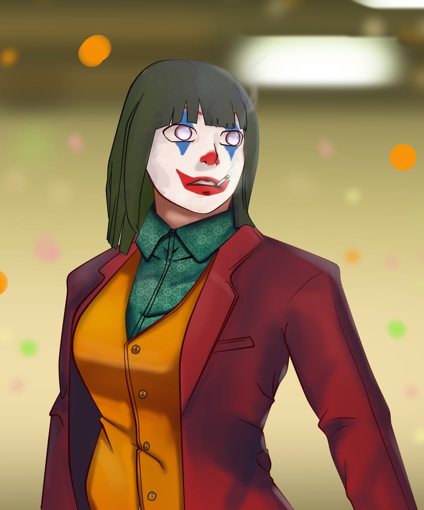 hyuuga hinata and joker (naruto and 5 more) drawn by thedarkvictim