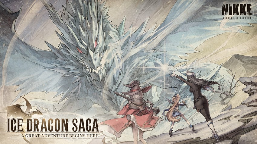 maiden, guillotine, vesti, and white ice dragon (goddess of victory: nikke)