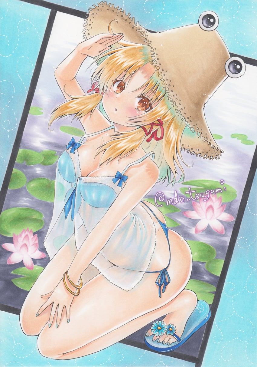 moriya suwako and pyonta (touhou) drawn by tsugumi_(tky-fam)