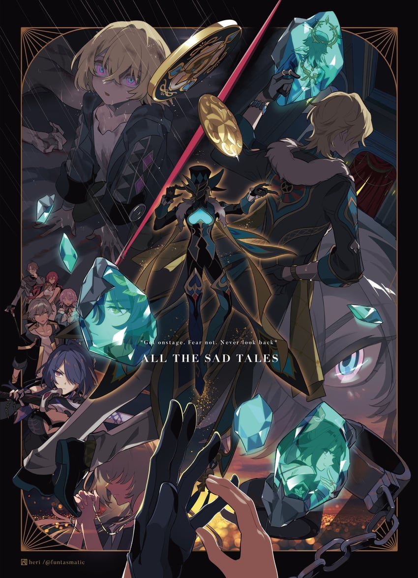trailblazer, march 7th, acheron, caelus, sparkle, and 6 more (honkai and 1 more) drawn by funtasmatic