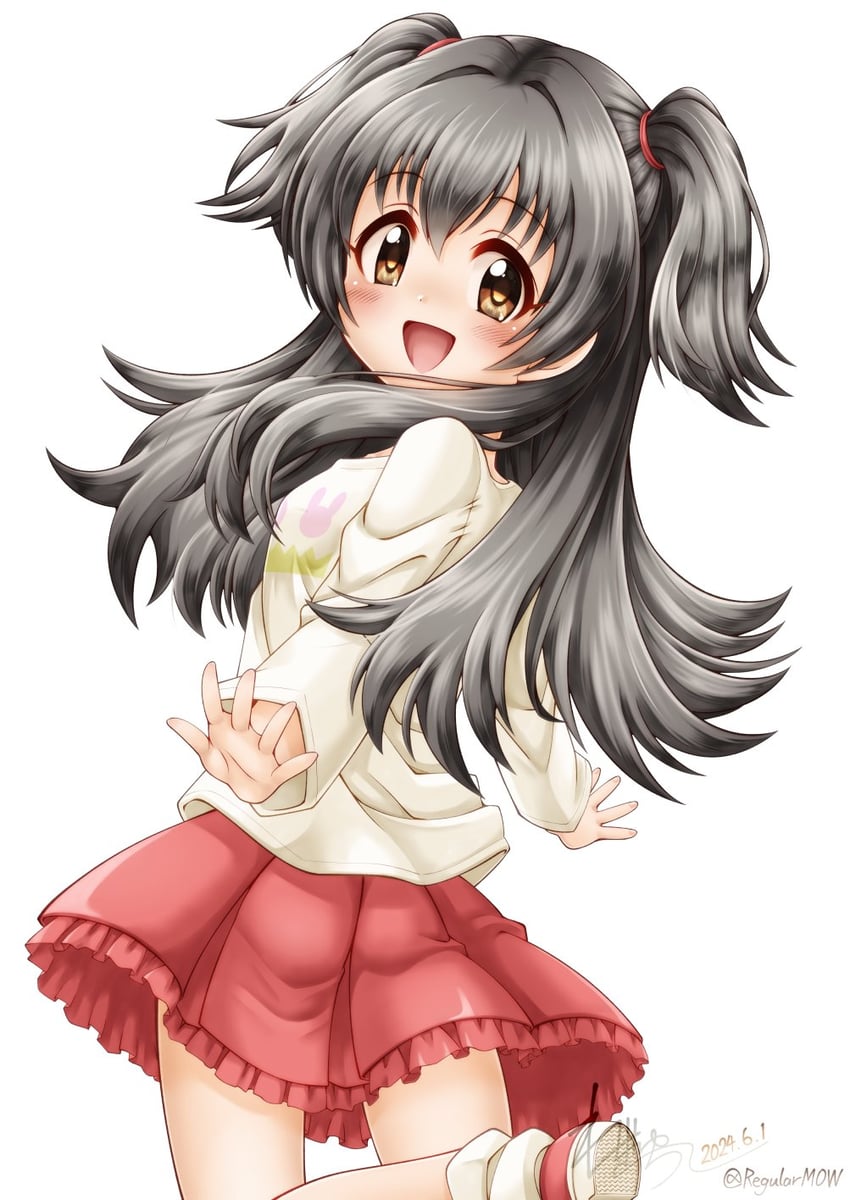 akagi miria (idolmaster and 1 more) drawn by regular_mow