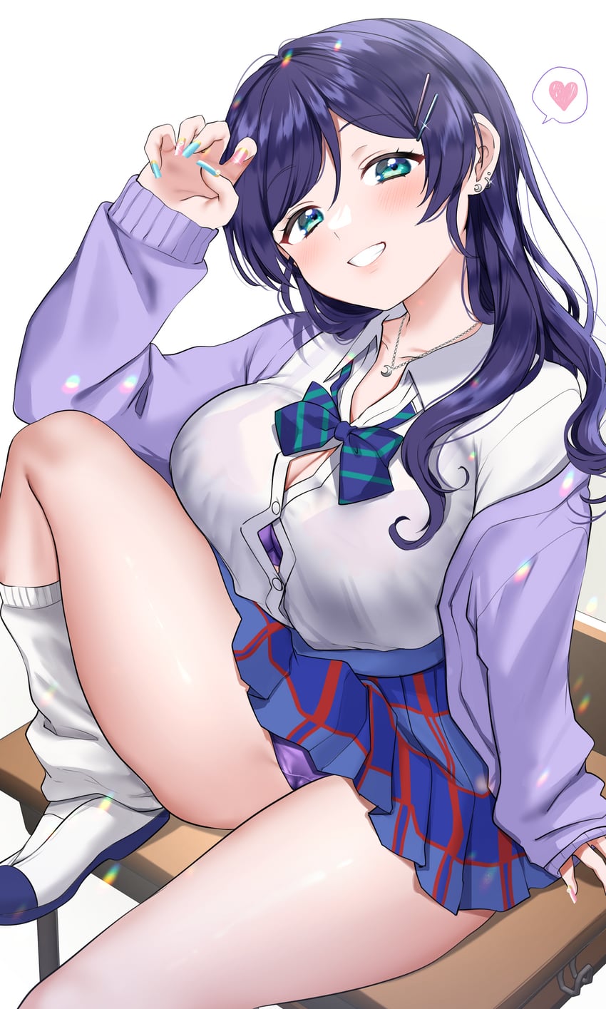 tojo nozomi (love live! and 1 more) drawn by kazepana