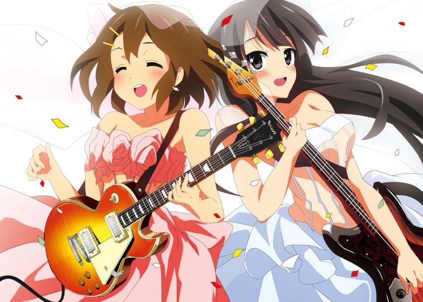 akiyama mio and hirasawa yui (k-on!) drawn by oyu_no_kaori