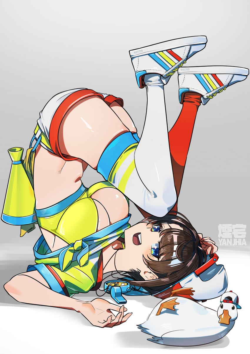 oozora subaru and subaru duck (hololive) drawn by yan_jhia
