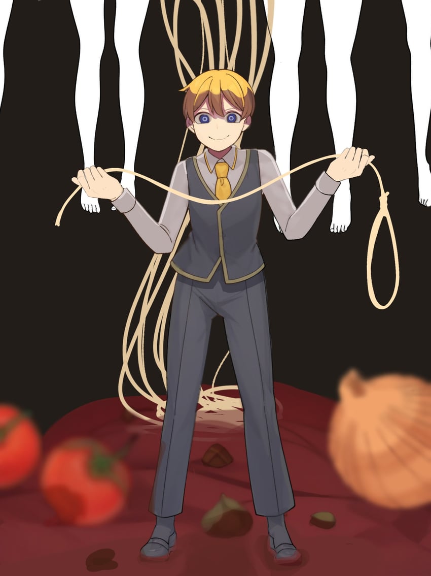 kagamine len and pollo (vocaloid and 2 more) drawn by momen_zzz