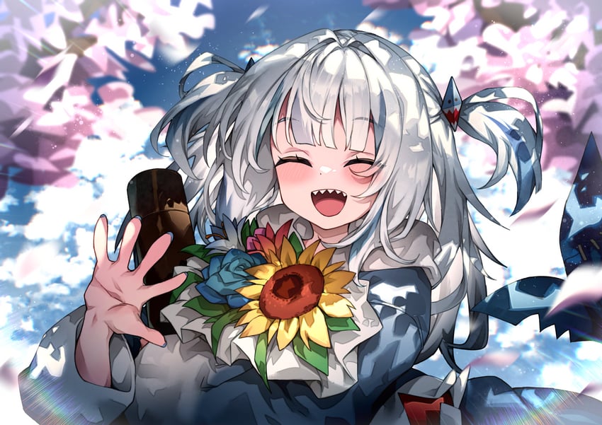 gawr gura (hololive and 1 more) drawn by redcomet
