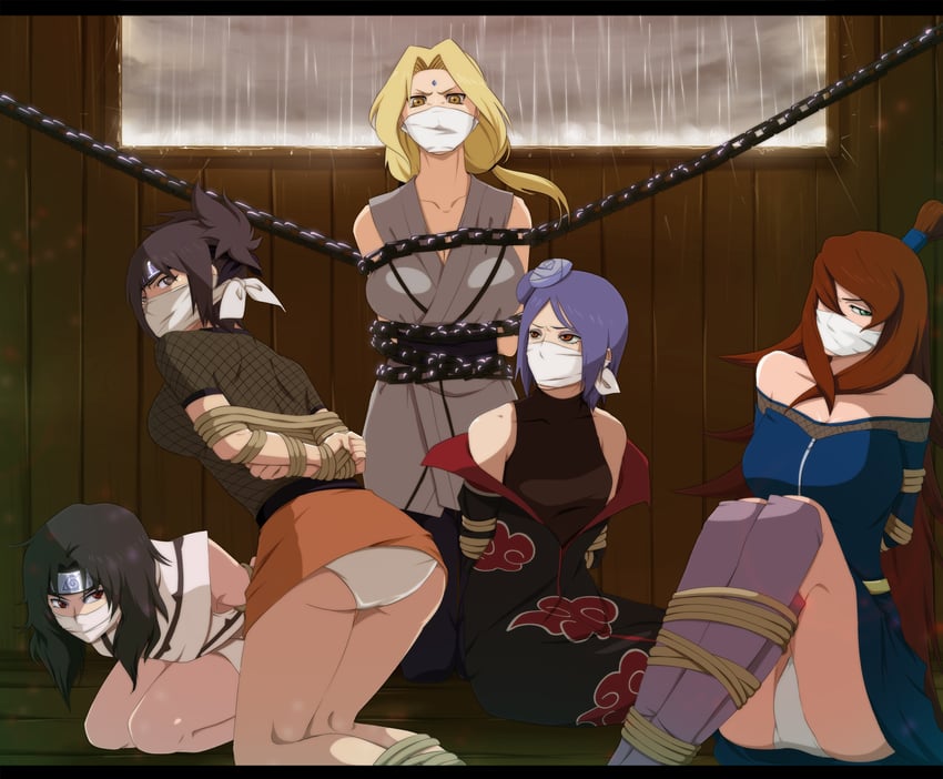 tsunade, konan, mitarashi anko, yuuhi kurenai, and terumi mei (naruto) drawn by annria2002