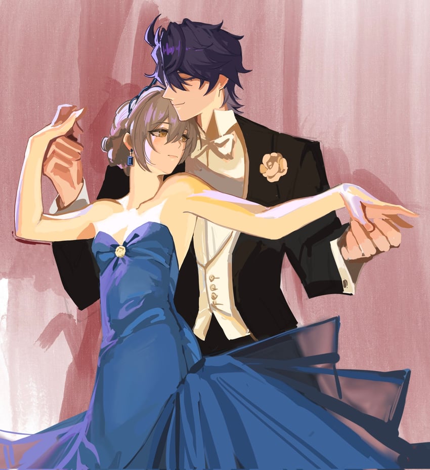 trailblazer, stelle, and sampo koski (honkai and 1 more) drawn by hanwen1682043