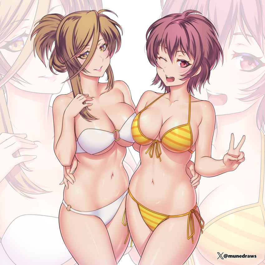 shiono nagisa and akizuki sara (kateikyoushi no onee-san) drawn by etchimune