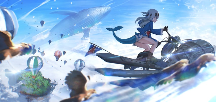 gawr gura (hololive and 1 more) drawn by advarcher