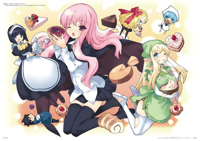 louise francoise le blanc de la valliere, tiffania westwood, tabitha, siesta, hiraga saito, and 1 more (zero no tsukaima) drawn by usatsuka_eiji